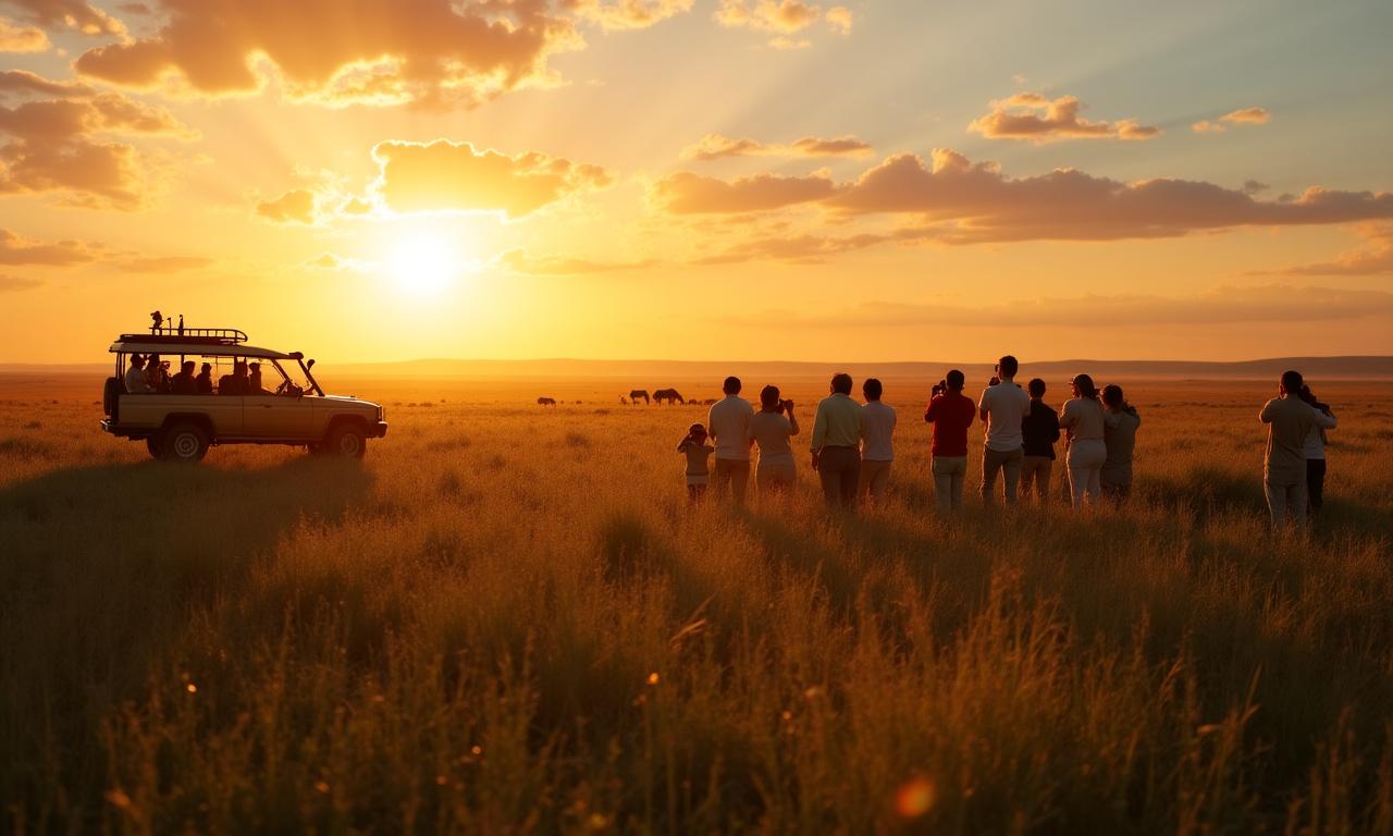 Nasz zespół podczas obserwacji lwów w Serengeti